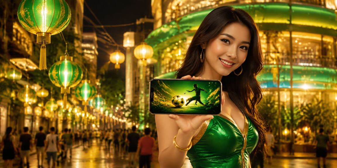 Người dùng chơi casino mobile dưới ánh đèn lồng Hà Nội buổi tối