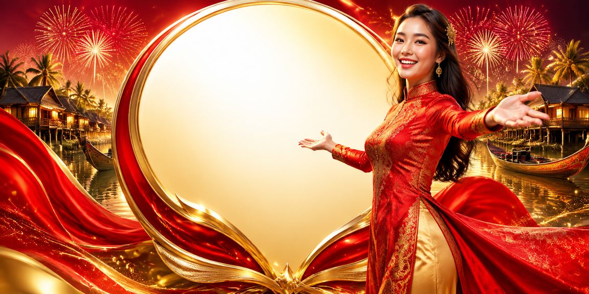 Người dùng trải nghiệm casino trực tuyến trên vùng đồng bằng Mekong với trang phục áo dài